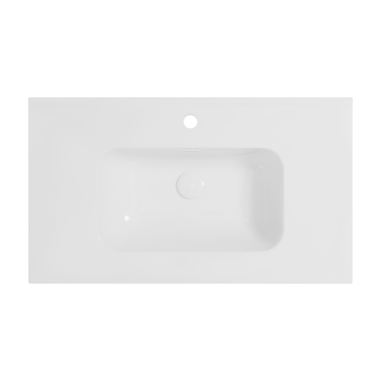 Balmani Nostra Einzelwaschtisch Porzellan glänzend Weiβ 80 x 46 cm