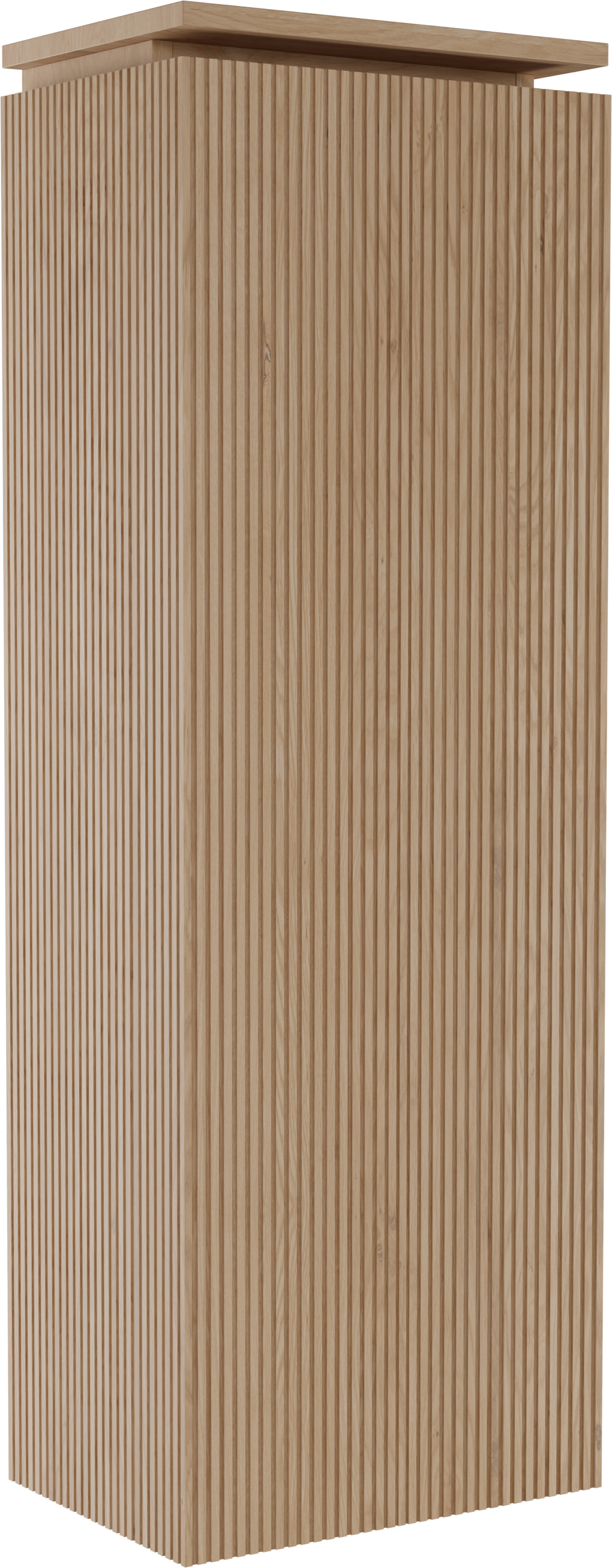 Balmani Eclips Ribs hängender Hochschrank Links Eiche natur 44 x 32 x 130 cm, Vert. Sym. Rippe