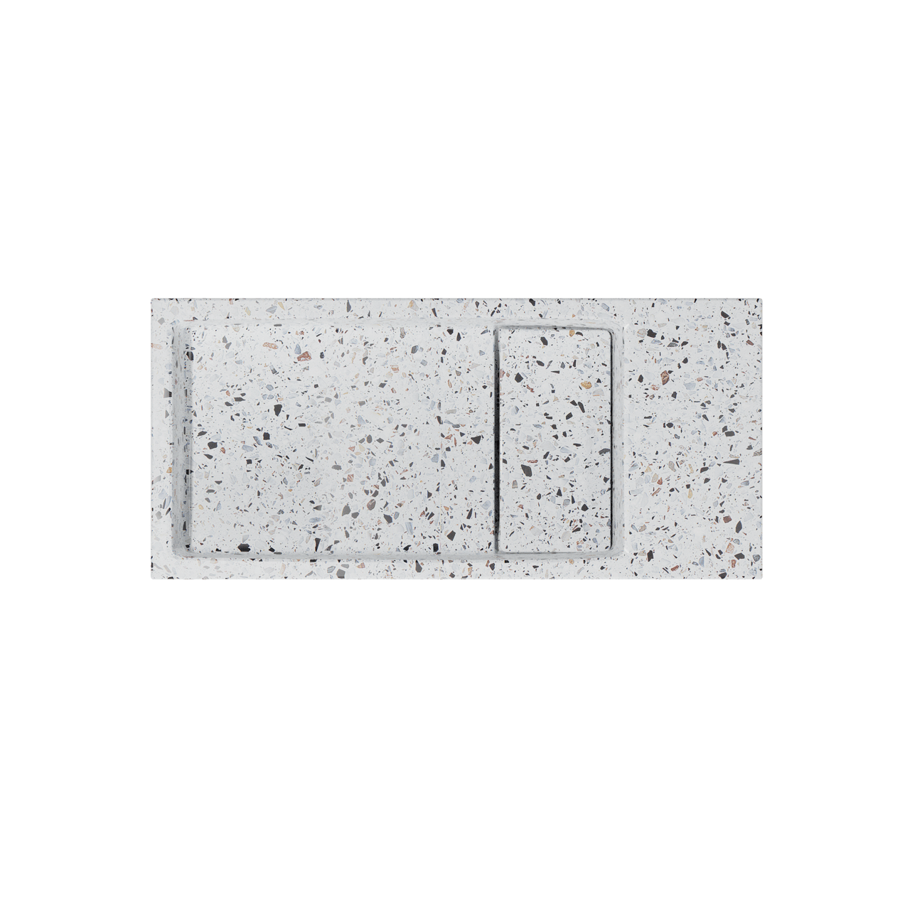Balmani Mood Handwaschbecken: 45 x 20 cm, Bianco Nero Terrazzo