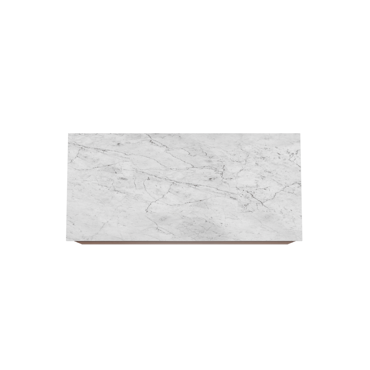 Balmani Mitra zwevend badkamermeubel 120 x 55 cm notelaar met Stretto enkel of dubbel tablet in marmer carrara