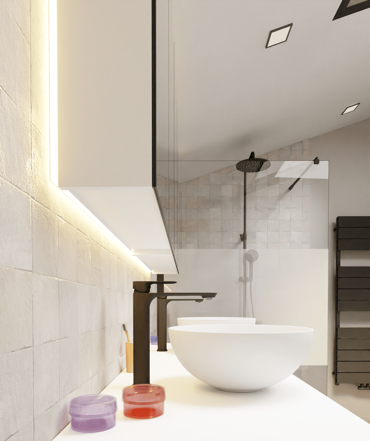 Luca Varess LED luminaire pour armoire de toilette 150 x 75 cm