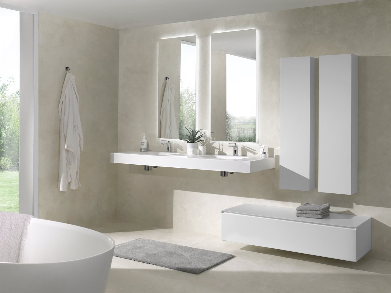 Balmani Mitra Elements/Idra colonne salle de bains suspendue blanc mat 32 x 20 x 130 cm