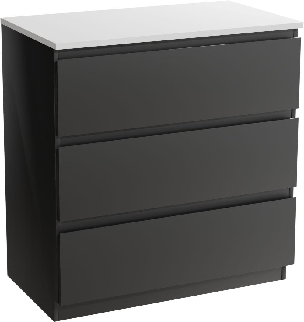 Linie Lado Badmöbel mit Lado Waschtischplatte für Aufsatzwaschbecken