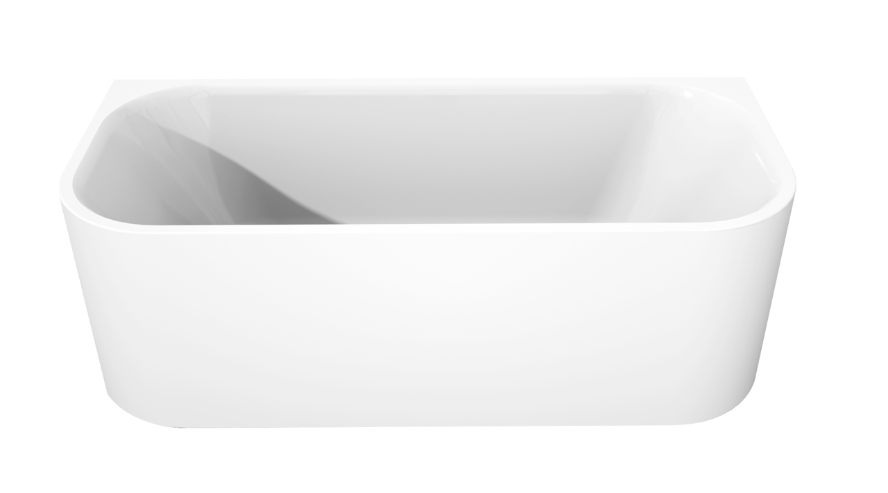 Luca Varess Mezzo halfvrijstaand bad 180 x 80 cm acryl hoogglans wit