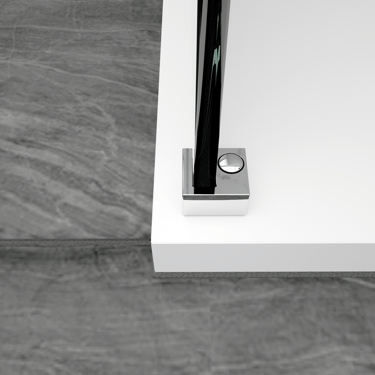 Balmani Modular bevestigingsblok 8mm glas chroom