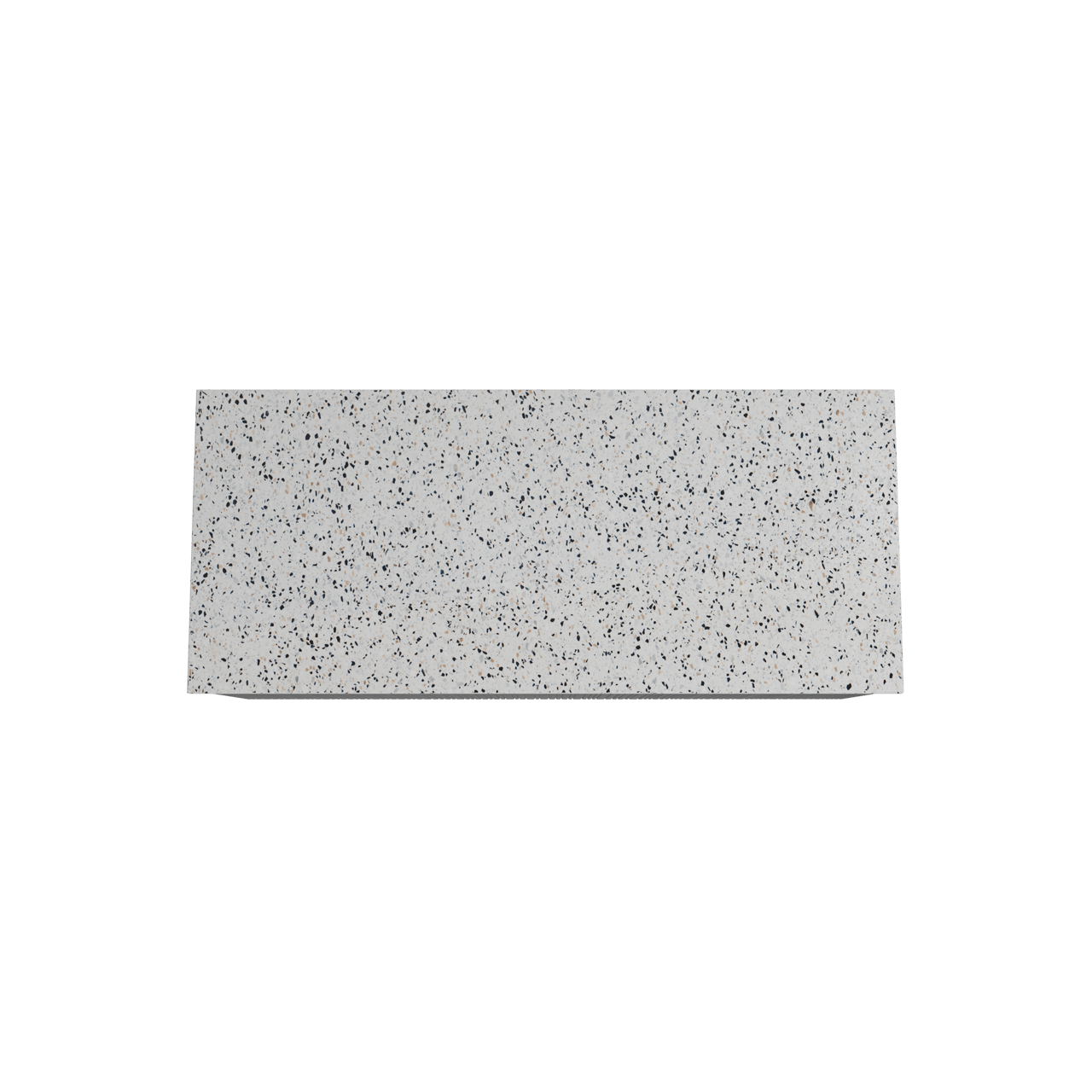 Storke Ribs meuble salle de bains suspendu 120 x 52 cm chêne noir avec Tavola tablette simple ou double en blanc/noir mat terrazzo, Nervure droite asymétrique verticale