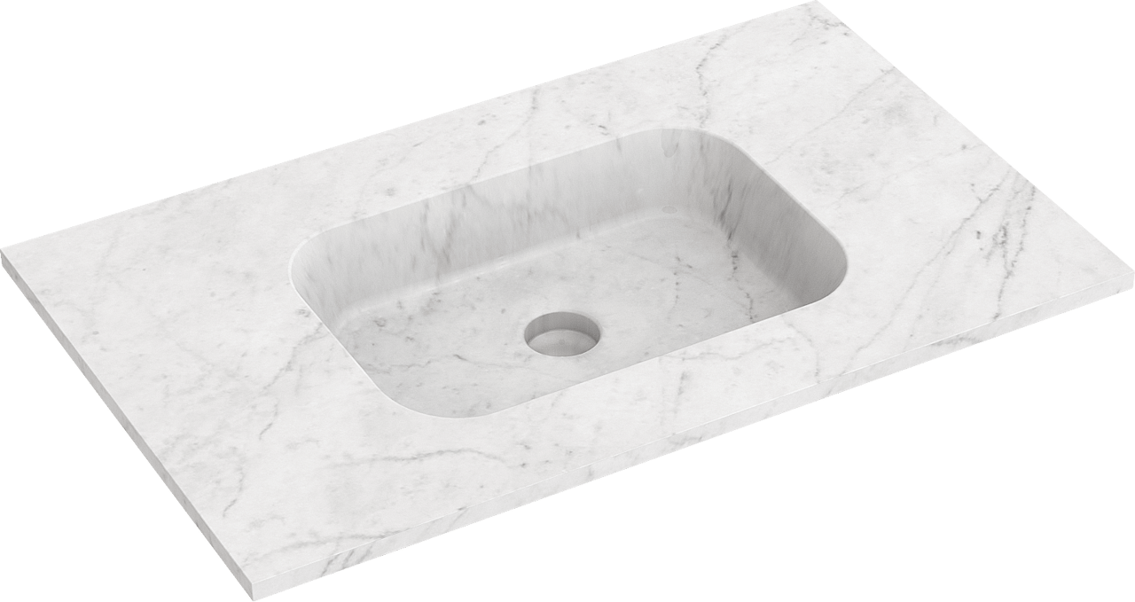 Balmani Tablo Arcato plan simple marbre carrare 90 x 55 cm