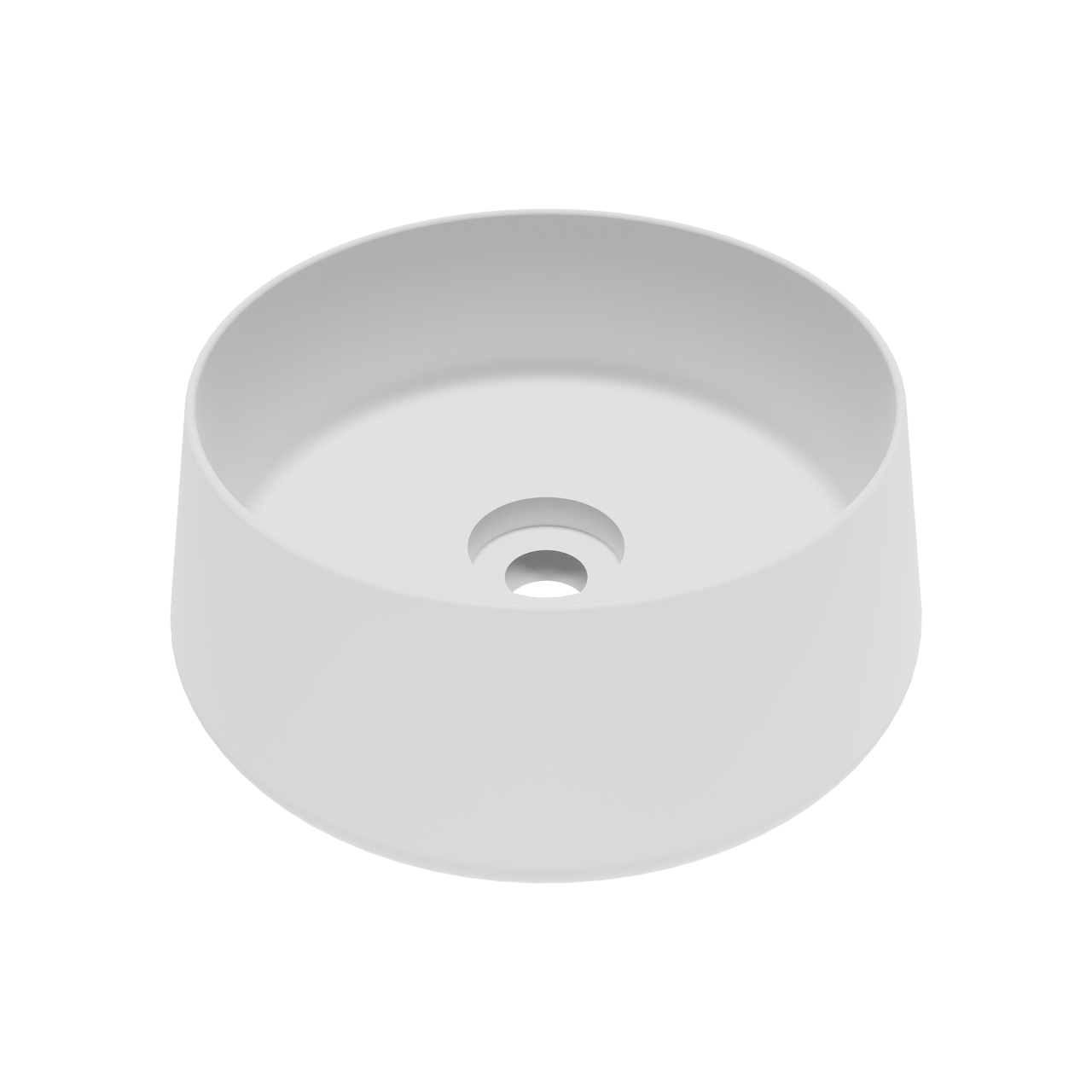 Balmani Bag waskom mat witte Solid Surface rond 40 x 40 cm