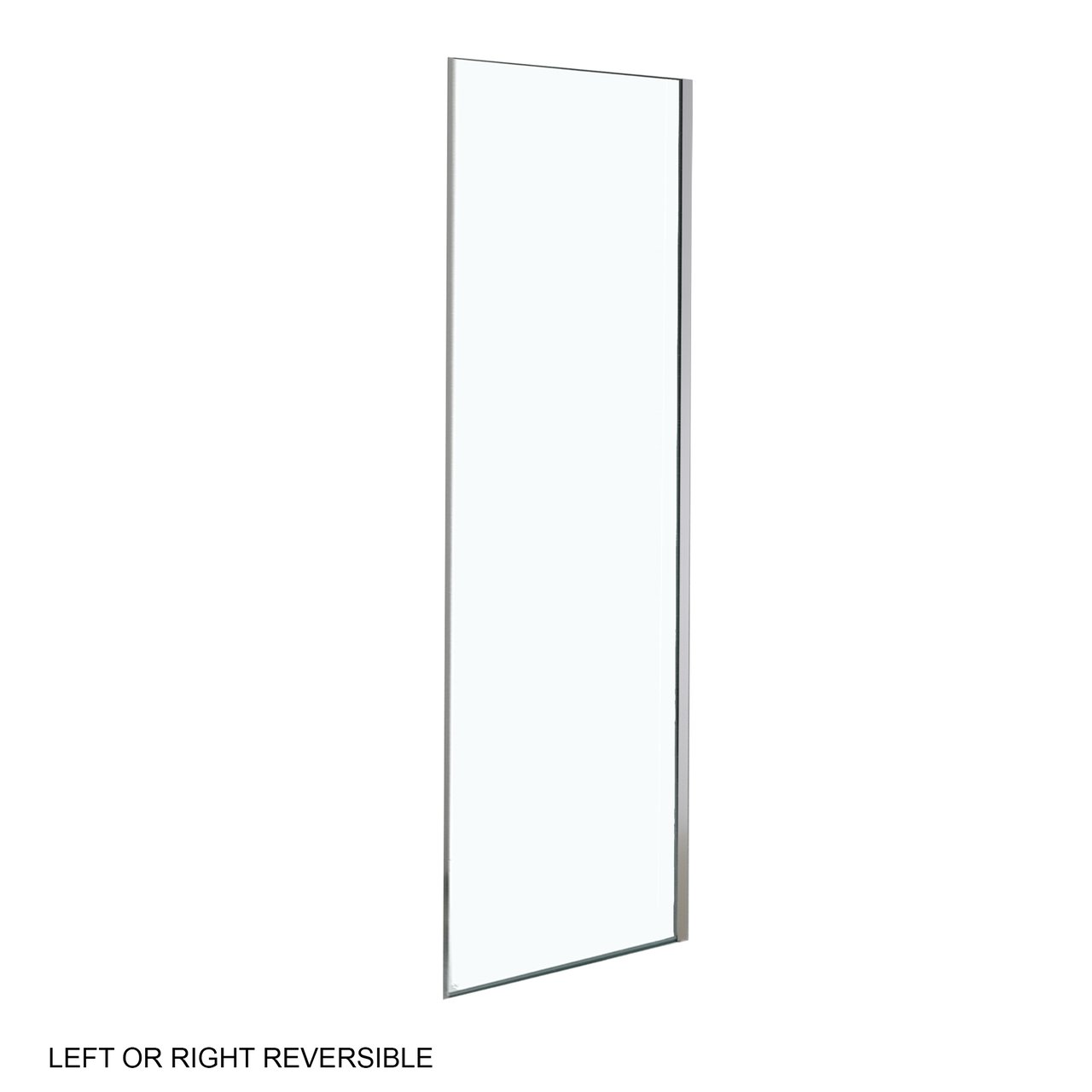 Luca Varess Senses zijpaneel - voor douchehoek - 80 cm helder glas glanzend chroom profiel