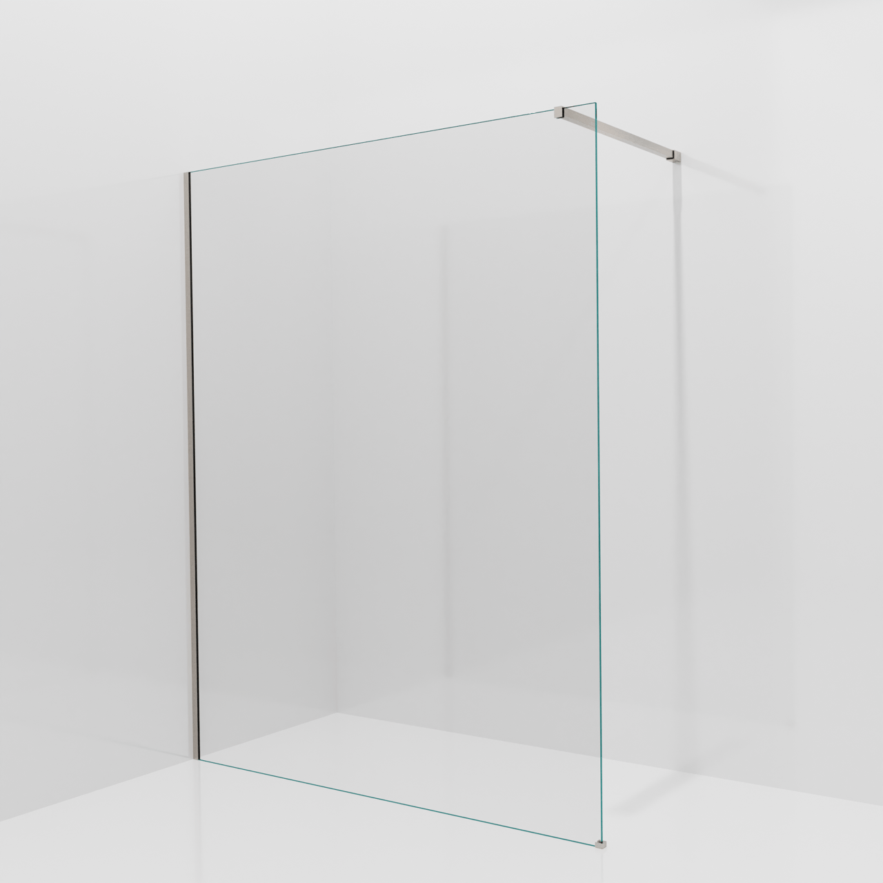 Balmani Modular douche à l'italienne: 160 x 200 cm, Verre extra transparent, avec coating, Profil Brushed CoolMetal