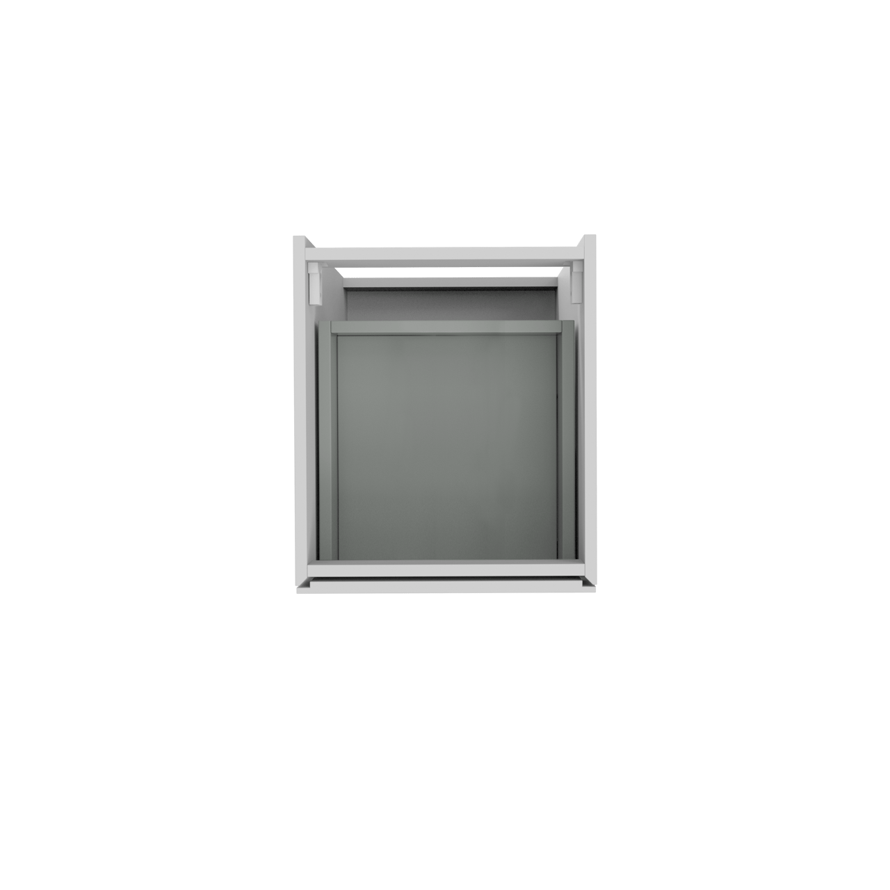 Storke Edge meuble sous-lavabo a poser 45 x 52 cm Blanc Brillant 3 tiroirs