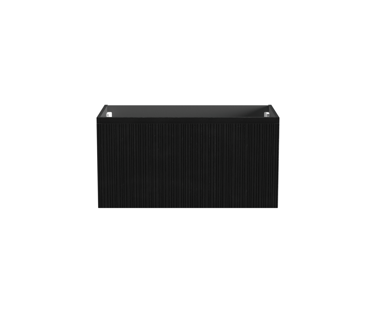 Storke Ribs hängender Waschbeckenunterschrank: 95 x 52 cm, Eiche Schwarz, 2 Schubladen