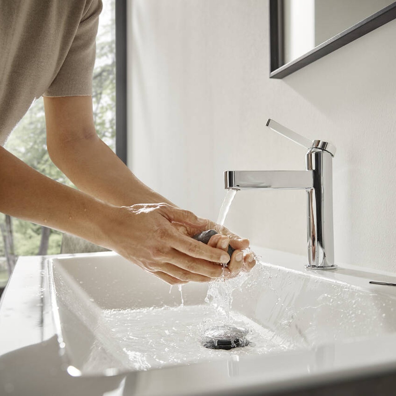 Hansgrohe finoris 110 Coolstart standaard wastafelkraan Glanzend Chroom