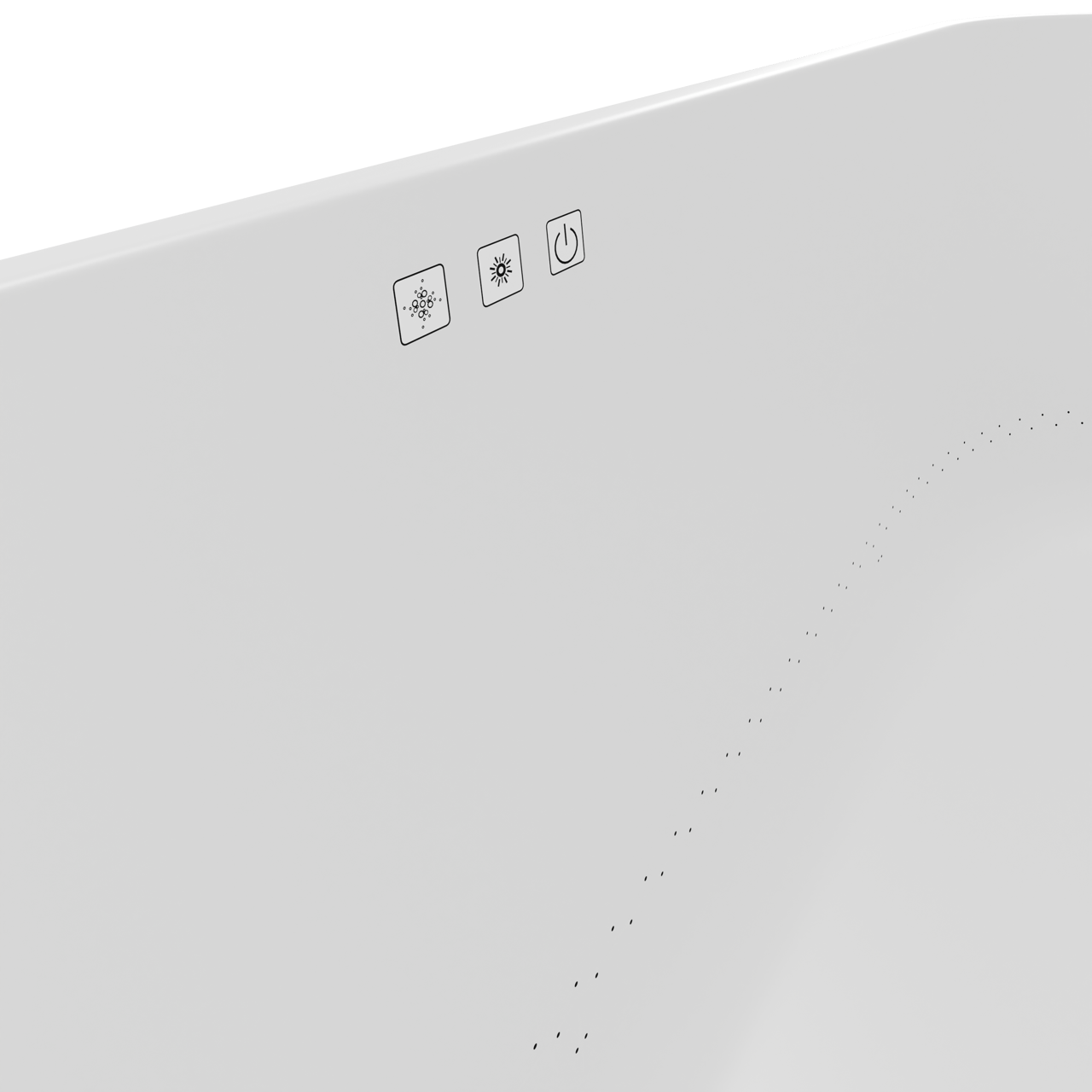 Luca Varess Laguna hoekbad rechts airmassage met LED 170 x 85 cm acryl mat wit