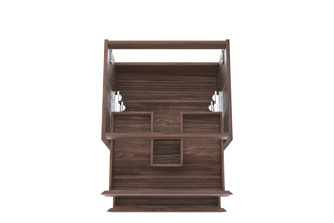 Balmani Mitra meuble sous-lavabo suspendu 67,5 x 55 cm placage noyer 2 tiroirs