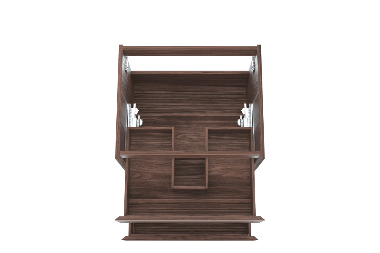 Balmani Mitra meuble sous-lavabo suspendu 67,5 x 55 cm placage noyer 2 tiroirs