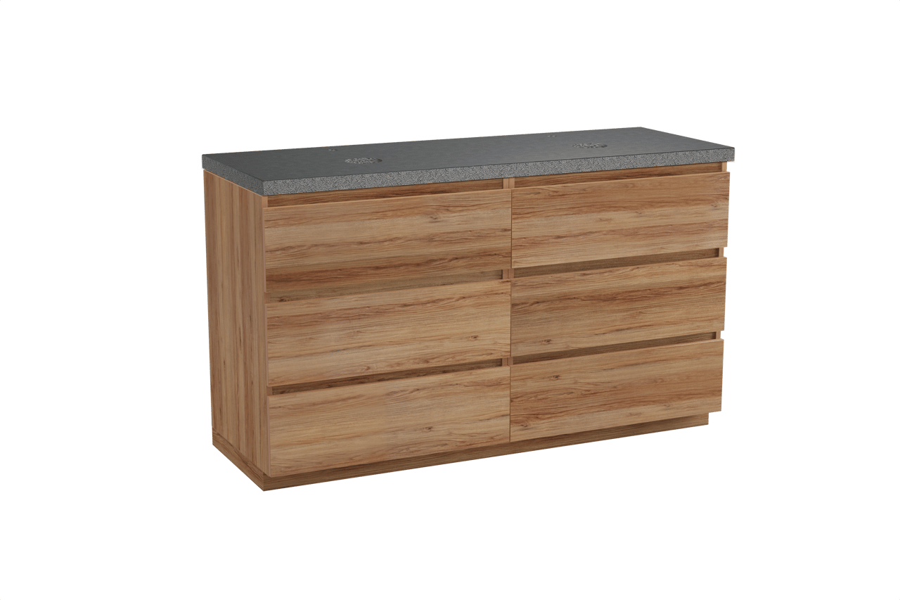 Balmani Lucida meuble salle de bains avec tablette pour vasques Rock