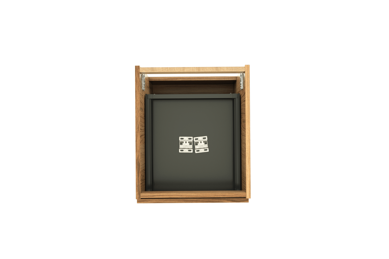 Balmani Lucida hängender Waschbeckenunterschrank: 45 x 55 cm, Teak, 2 Schubladen