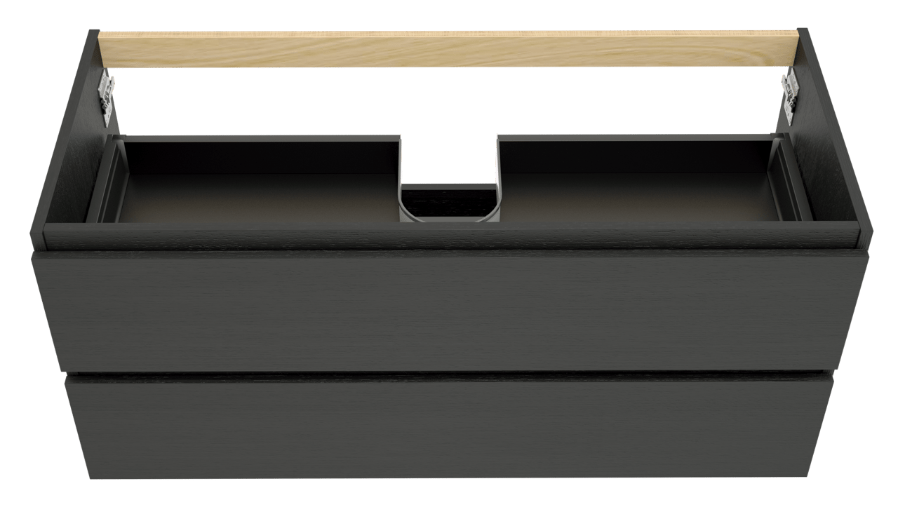 Balmani Lucida zwevende wastafelonderkast 120 x 55 cm zwarte eik 2 lades