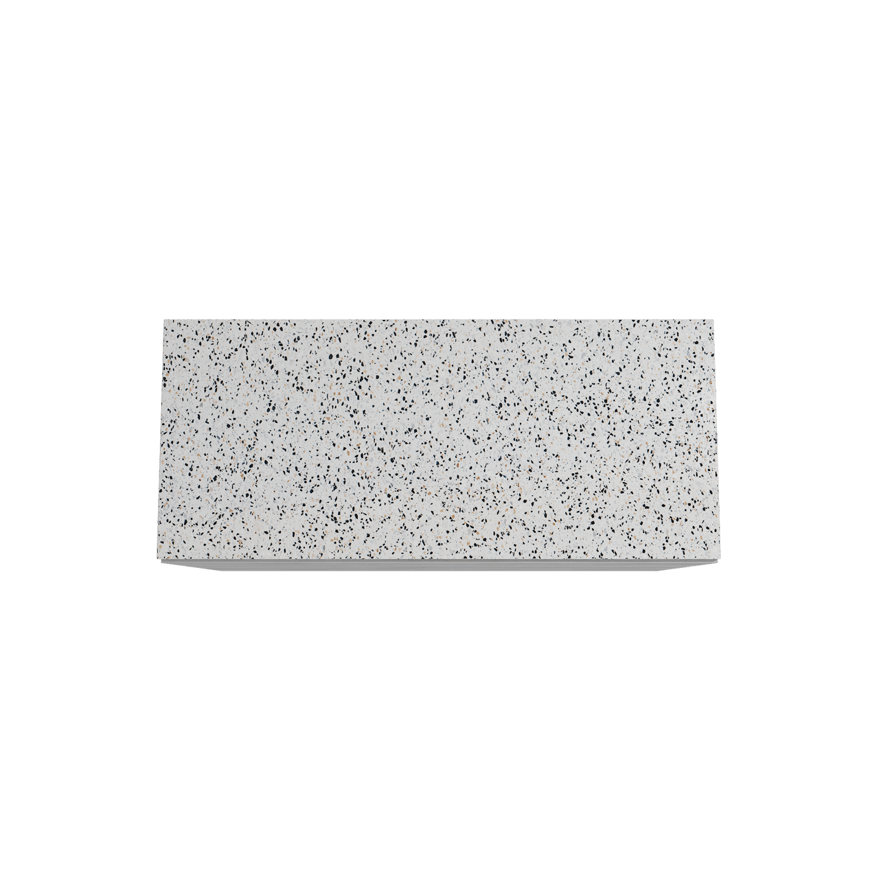 Storke Edge staand badmeubel 120 x 52 cm beton donkergrijs met Tavola enkel of dubbel wastafelblad in mat wit/zwart terrazzo