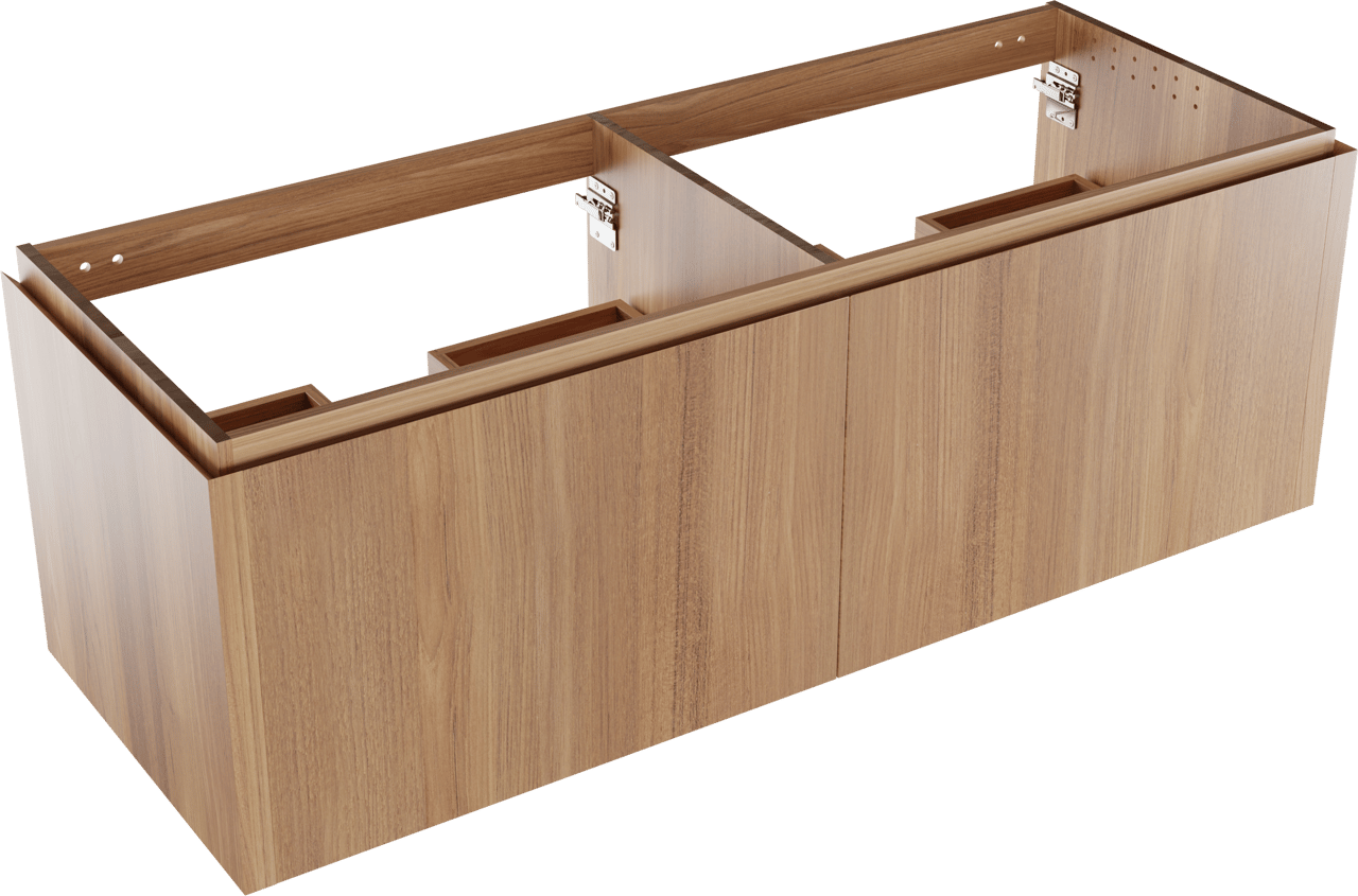 Balmani Eclips zwevende wastafelonderkast 150 x 55 cm Teak 4 lades