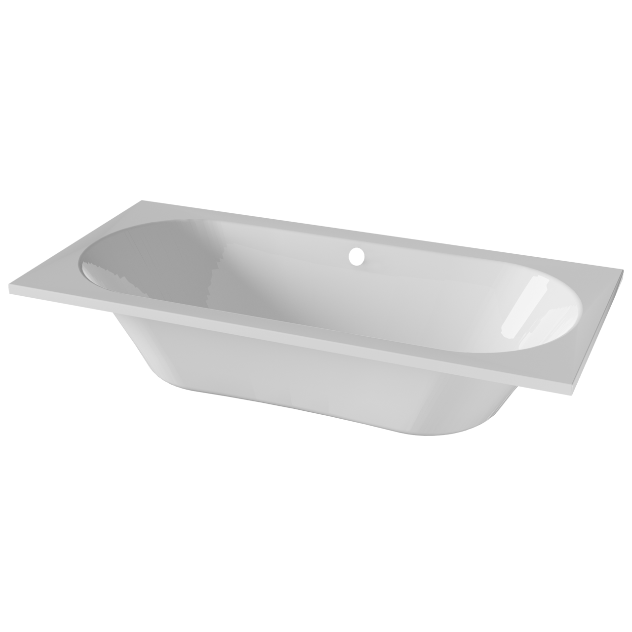 Luca Varess Rosala baignoire encastrable double 190 x 90 cm acrylique Blanc Brillant