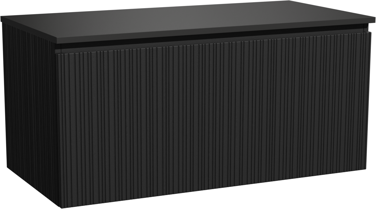 Storke Ribs Badmöbel Set mit Panton Waschtischplatte für Aufsatzwaschbecken