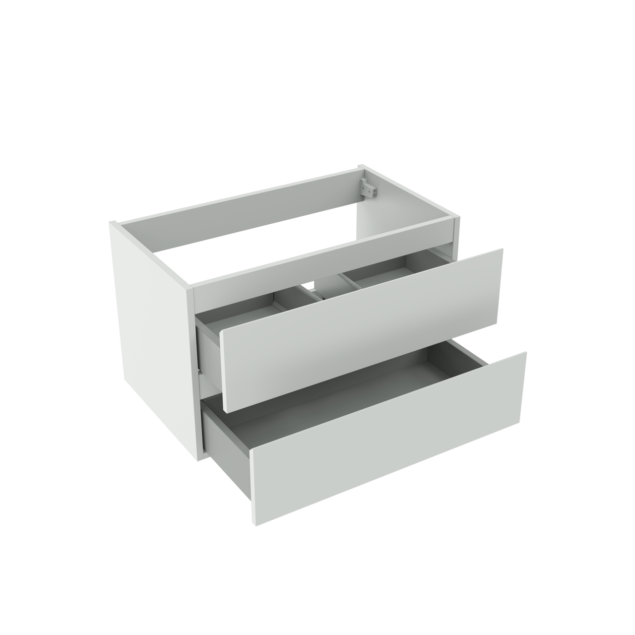 Storke Delta zwevende wastafelonderkast 80 x 48 cm mat wit 2 lades