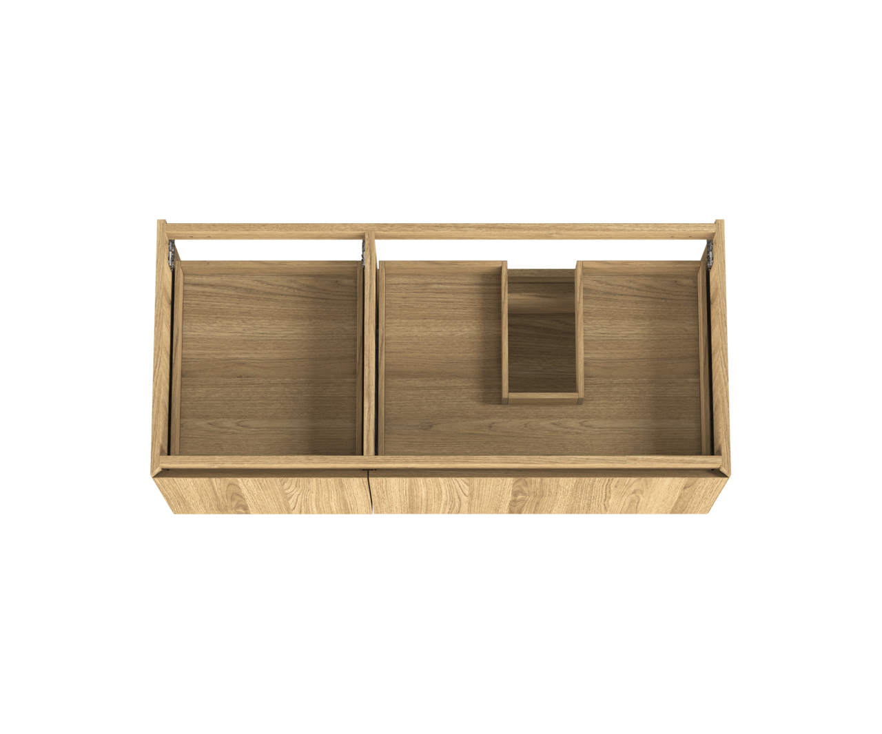 Balmani Idra meuble sous-vasque suspendu 120 x 55 cm asymétrique à droite plaqué chêne naturel 4 tiroirs