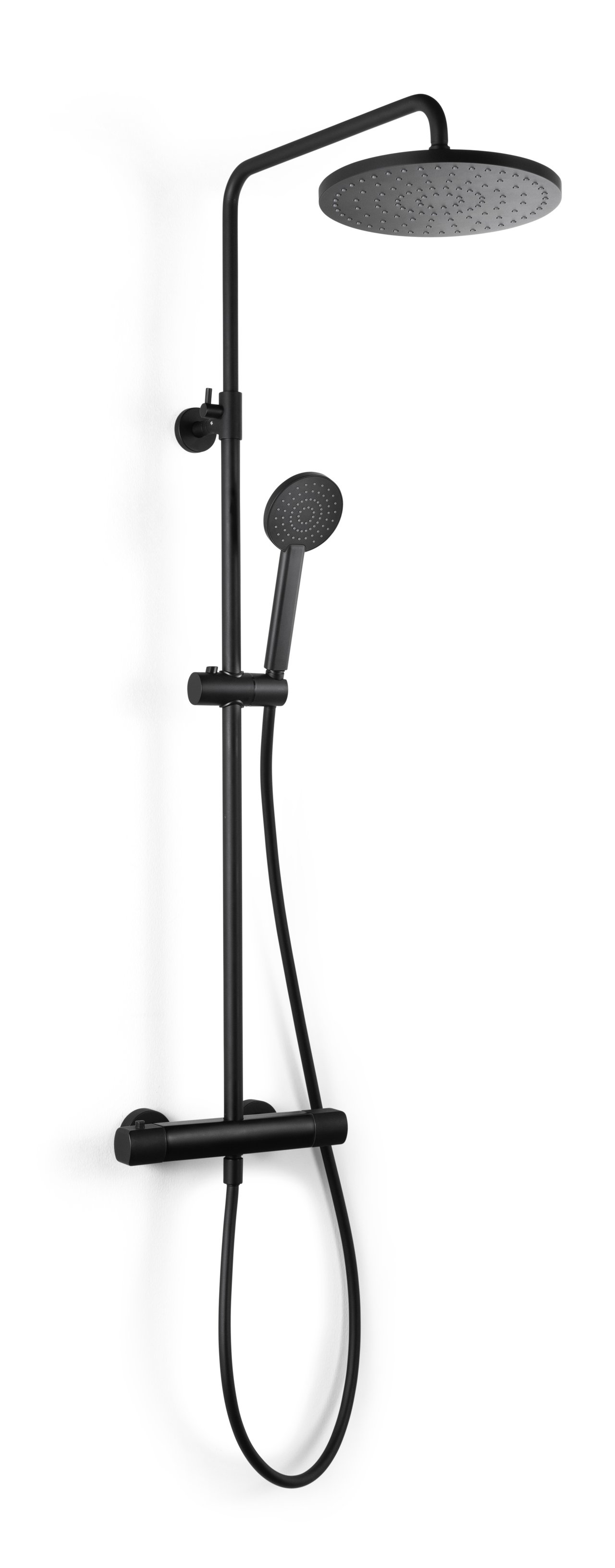 Blaufoss Boris 250 thermostatische regendoucheset mat zwart