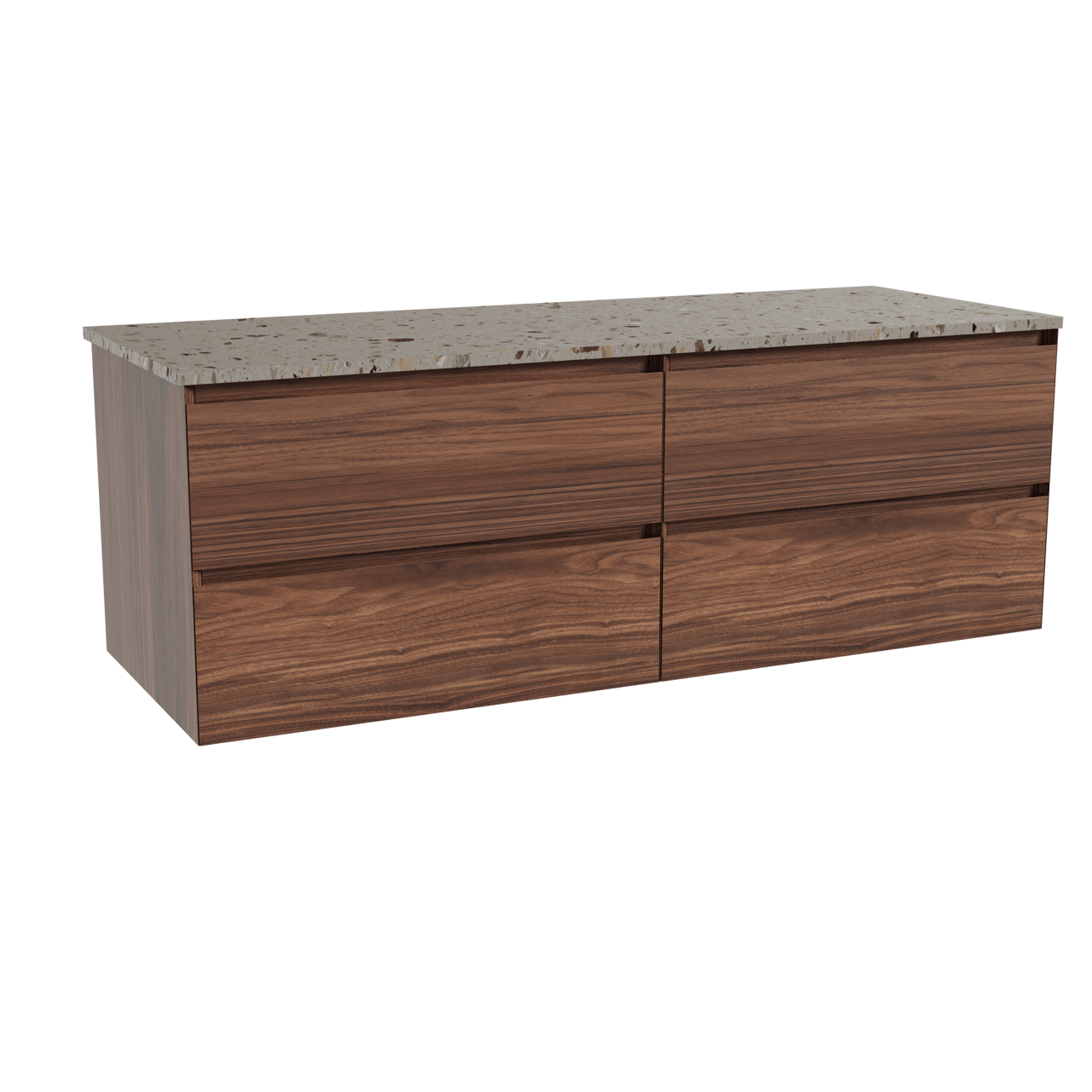 Balmani Mitra Badmöbel mit Stretto Waschtischplatte für Aufsatzwaschbecken