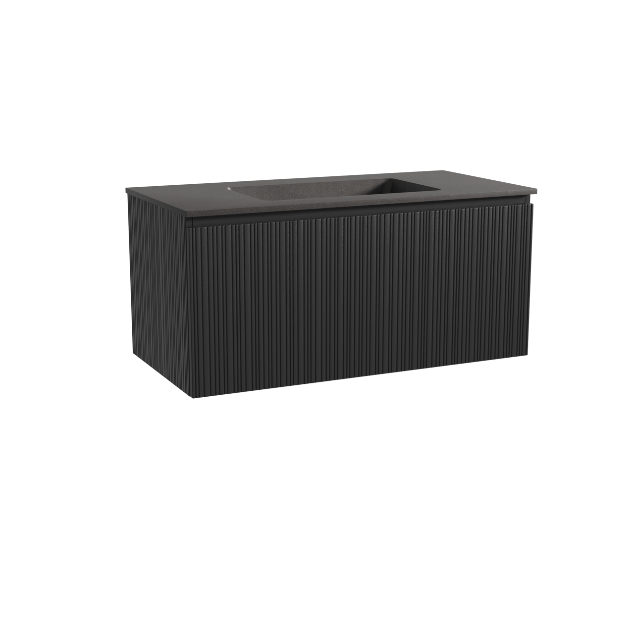 Storke Ribs meuble salle de bains avec lavabo Scuro