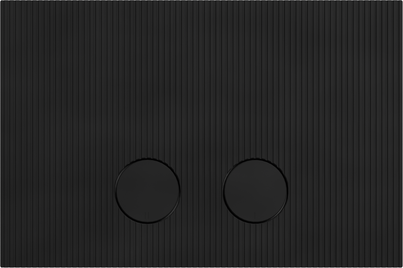 Presa Ribs Betätigungsplatte: Schwarz Matt, für UP320 oder UP720 Spülkasten
