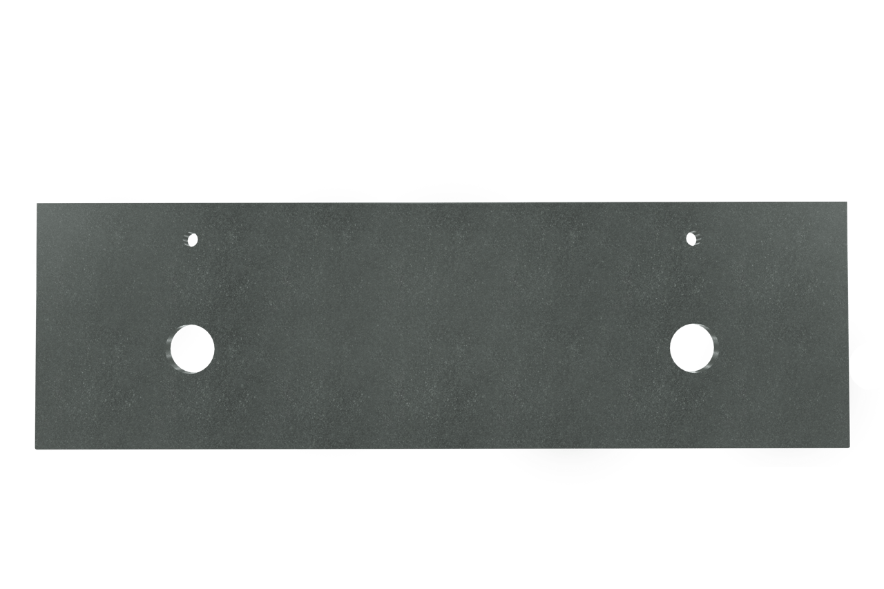 Balmani Rock tablette double pour trois meubles sous-lavabo granite aiguisé 180 x 55 cm