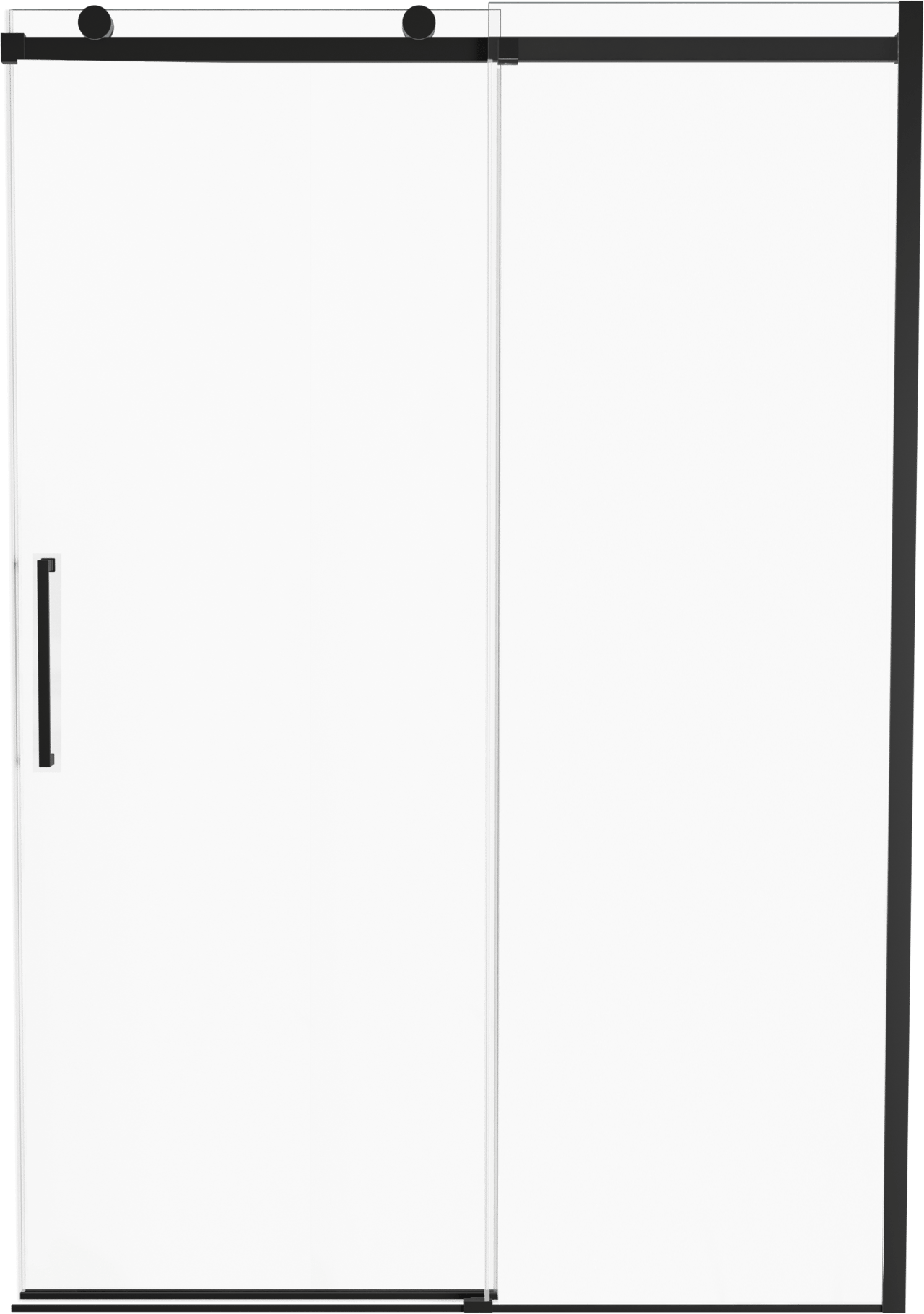 Luca Varess Boltano porte coulissante 140 cm x 200 cm verre transparent profil noir mat