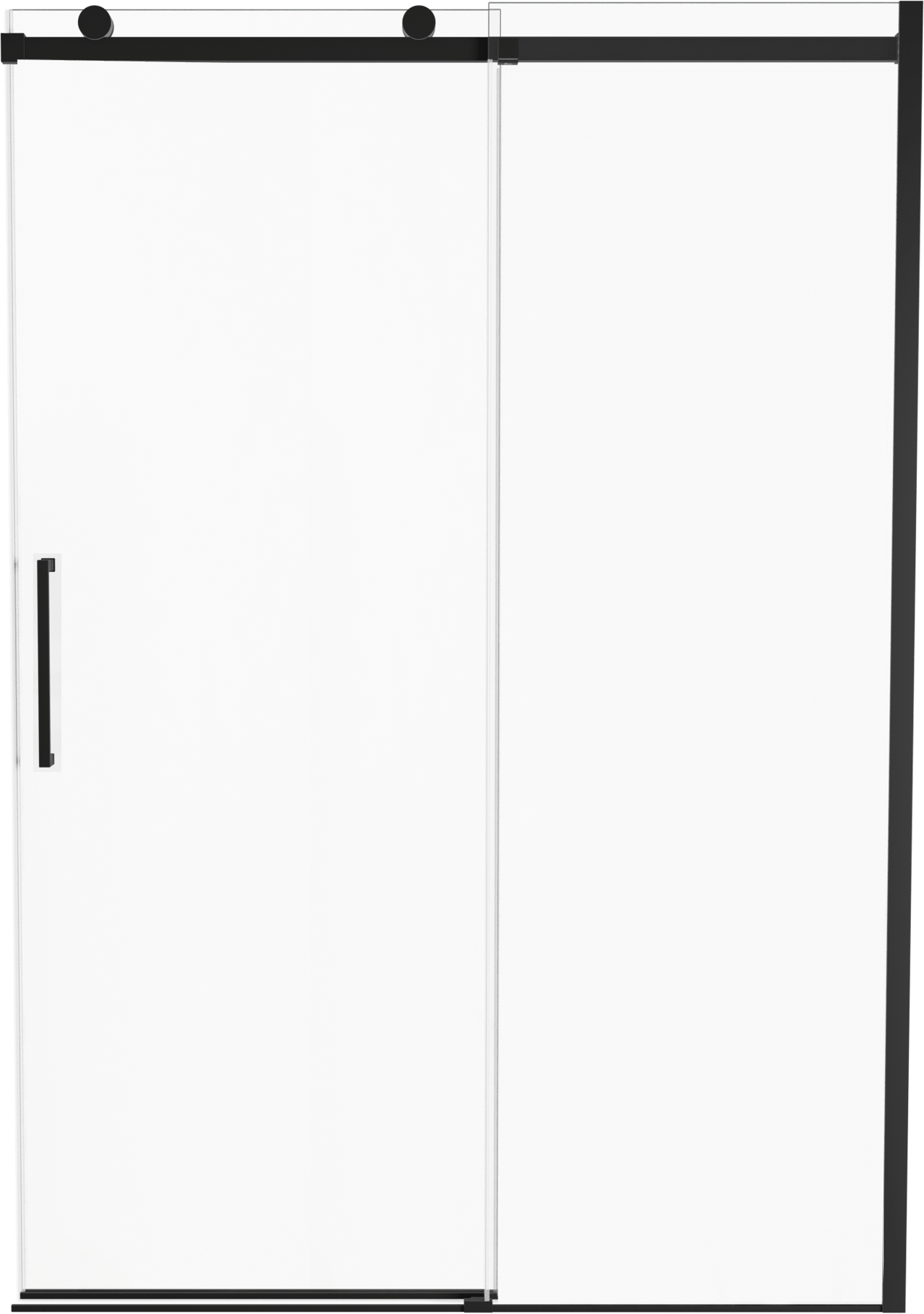 Luca Varess Boltano douche schuifdeur 140 cm x 200 cm Helder glas mat zwart profiel