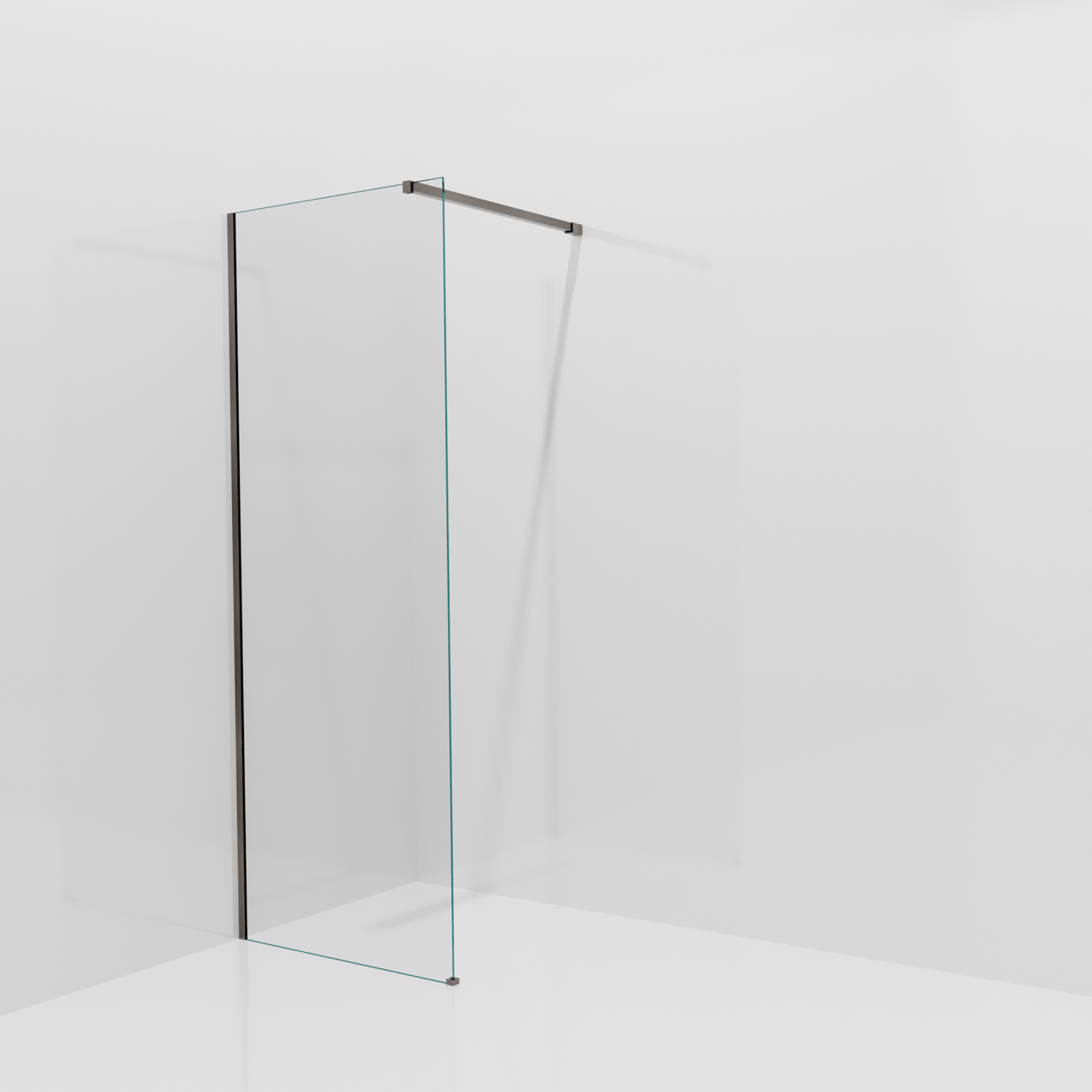 Balmani Modular Walk-In Dusche: 80 x 200 cm, Klarglas, Profil Brushed GunMetal