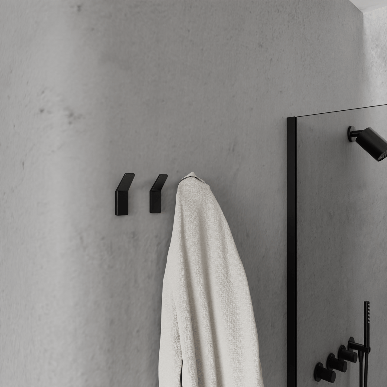 Balmani Amo set haakjes 3 stuks mat zwart