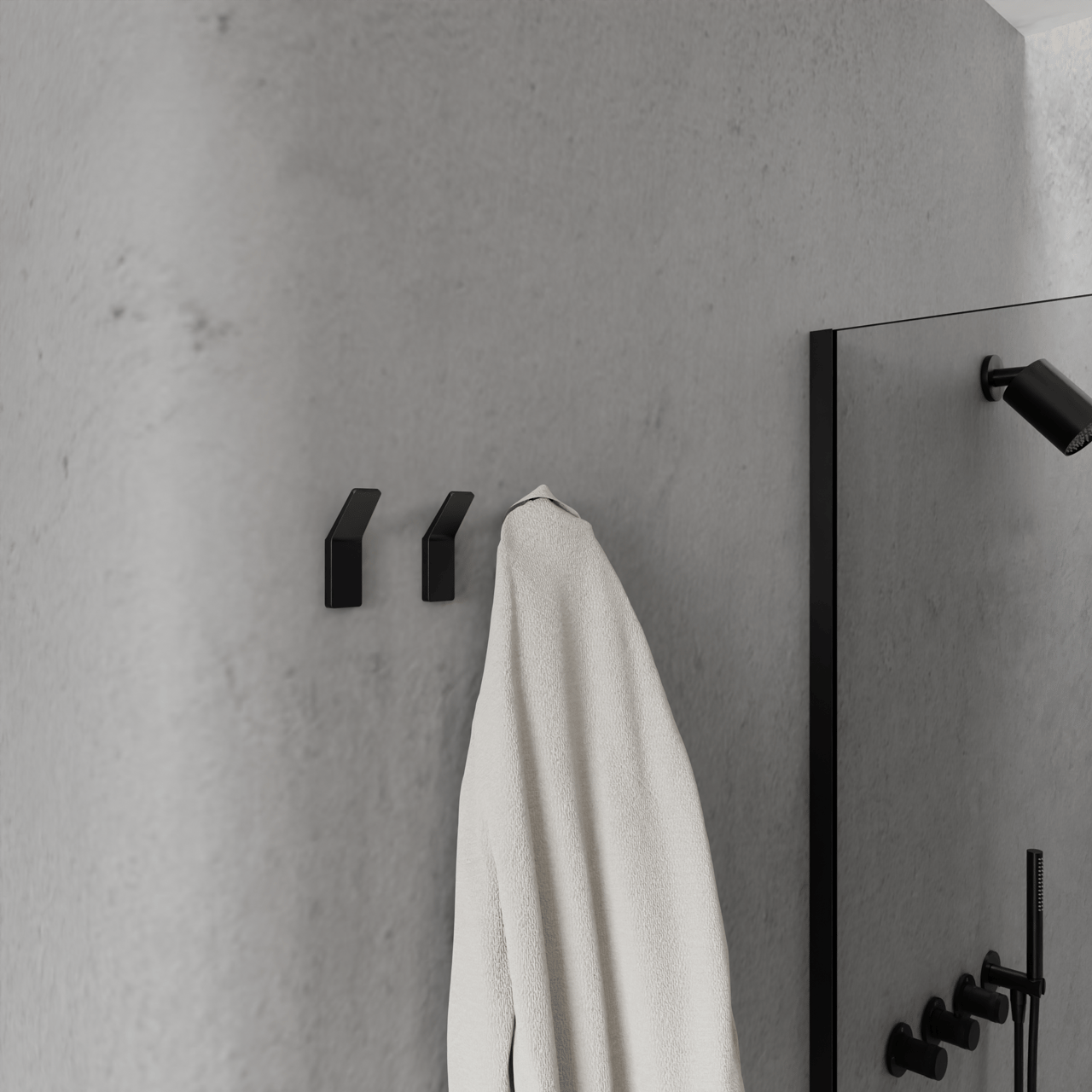 Balmani Amo set haakjes 3 stuks mat zwart