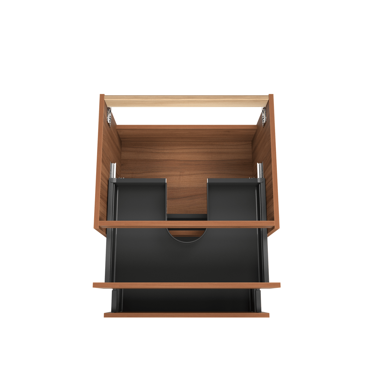 Balmani Lucida zwevende wastafelonderkast 67,5 x 55 cm notelaar 2 lades