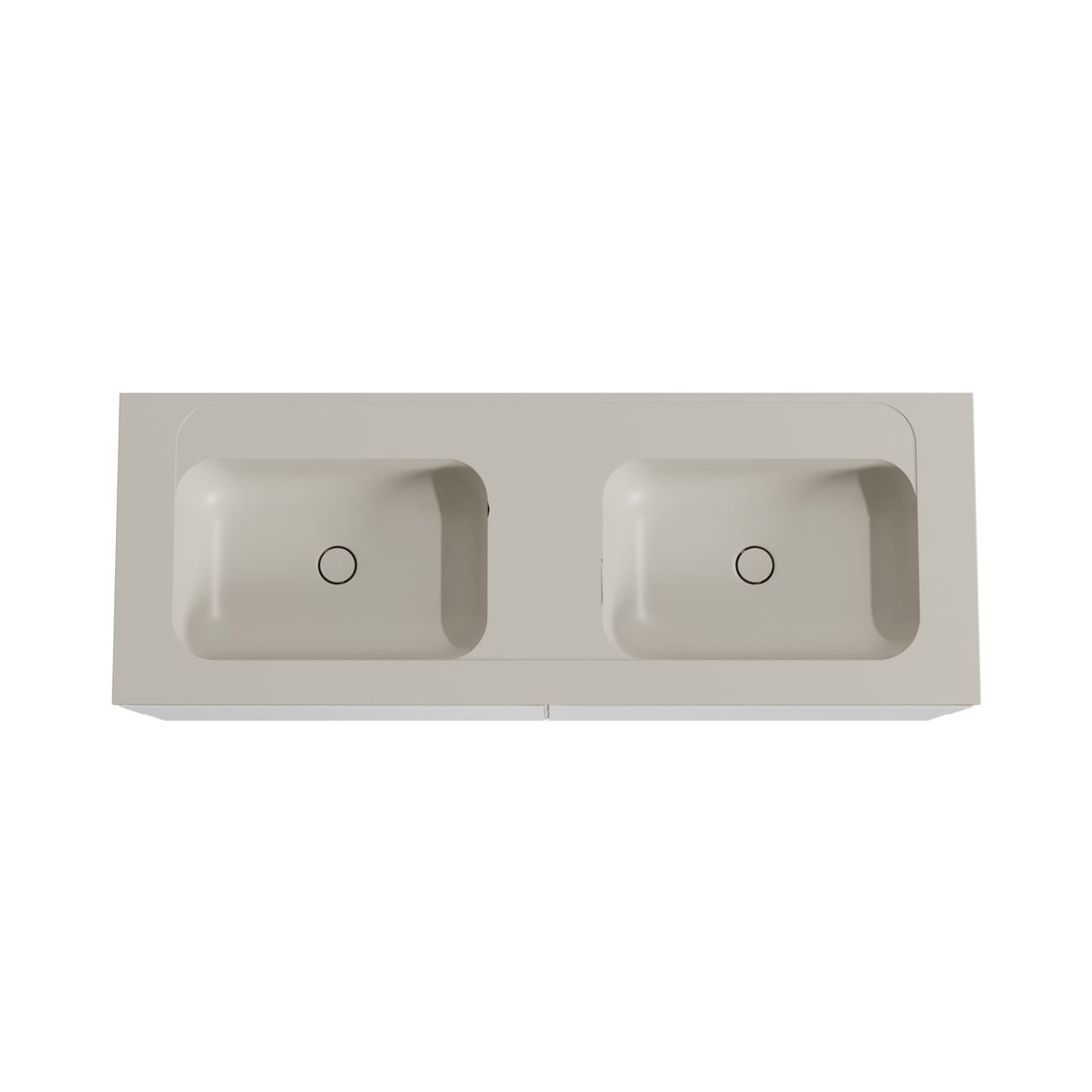 Balmani Mitra meuble salle de bains suspendu 150 x 55 cm blanc mat avec Tablo Strada double vasque en marbre composite soie grise