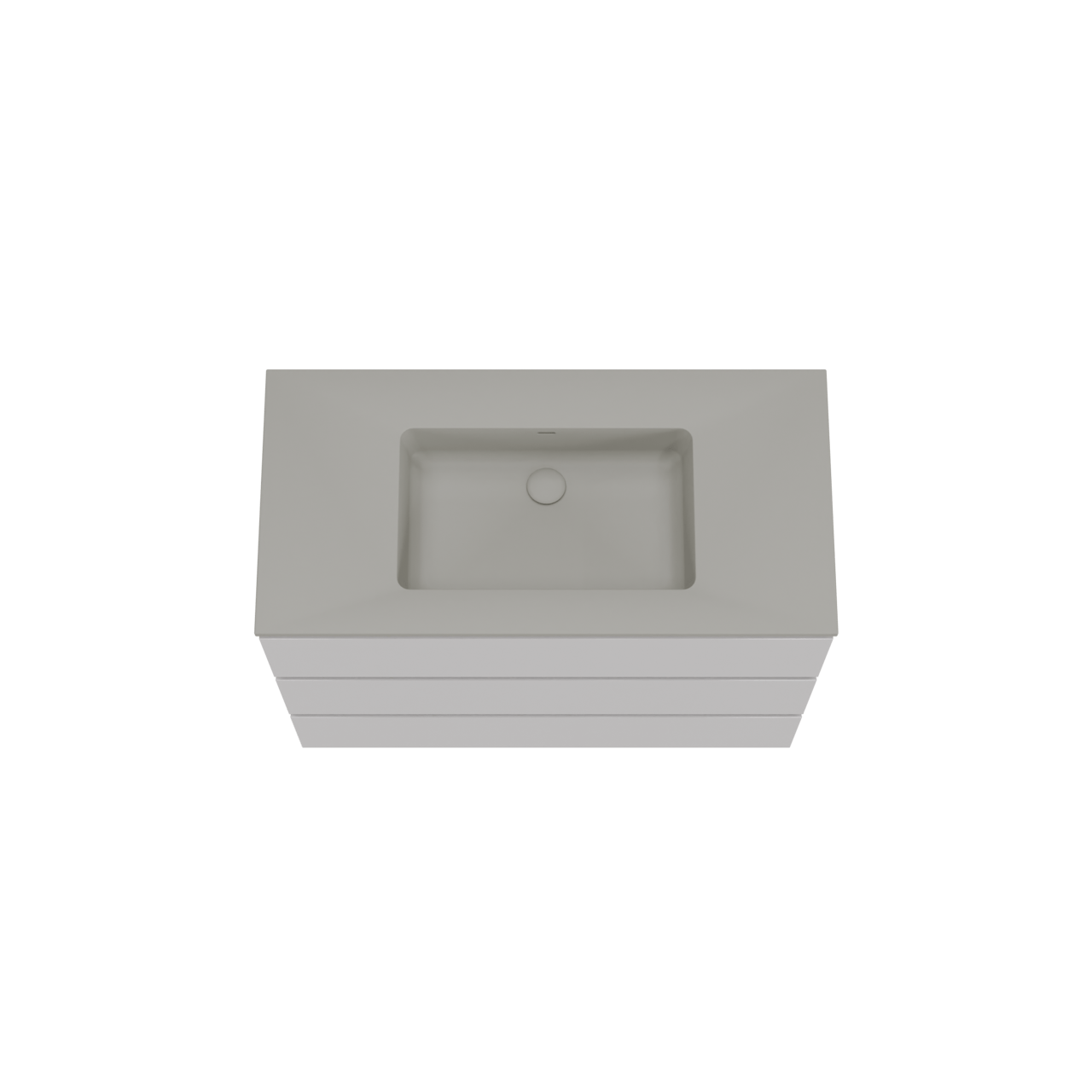 Storke Edge meuble salle de bains à poser 105 x 52 cm blanc brillant avec Diva plan simple en top solid soie grise