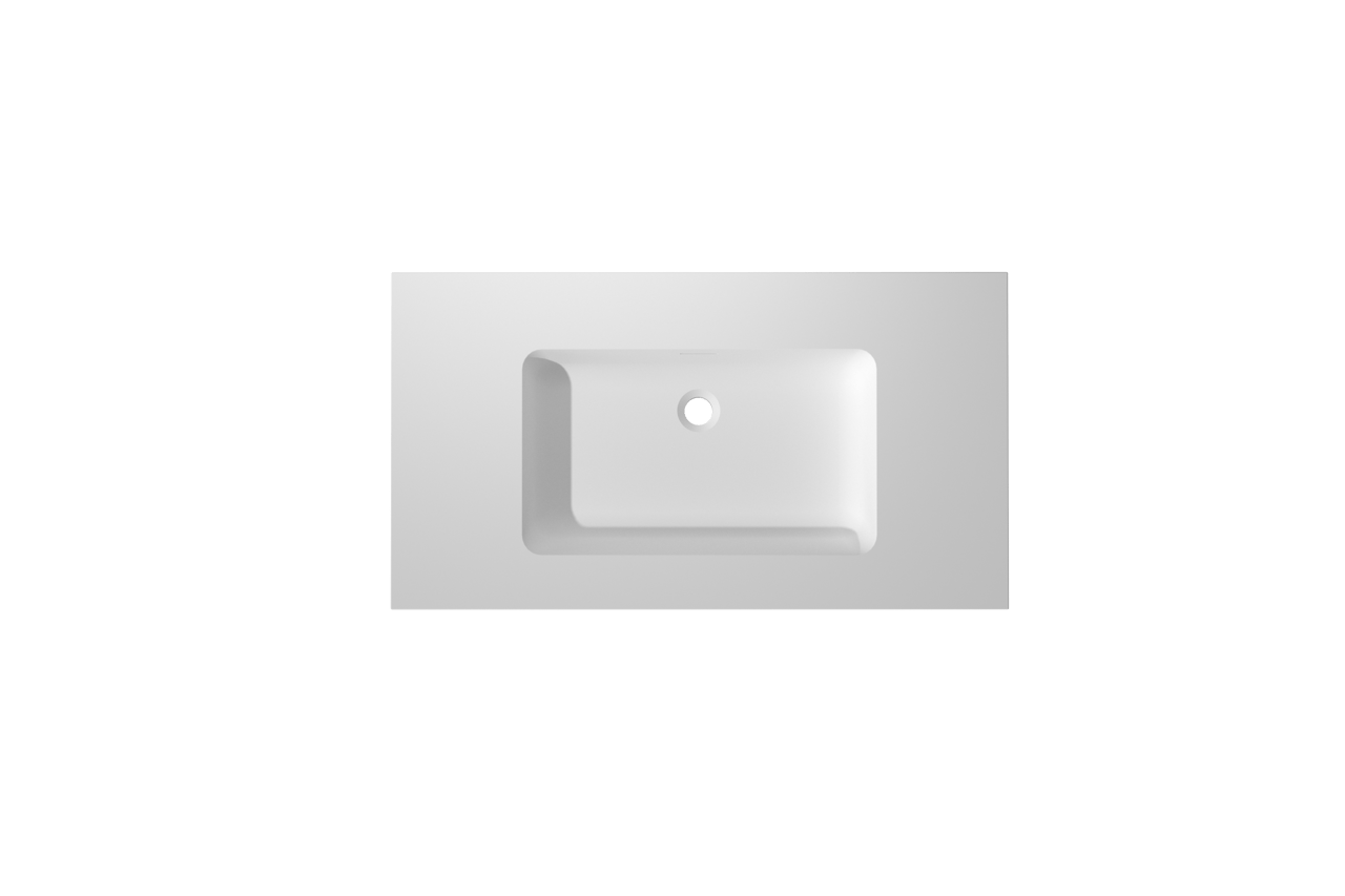 Storke Mata High Einzelwaschtisch, Solid Surface matt, 95 x 52 cm