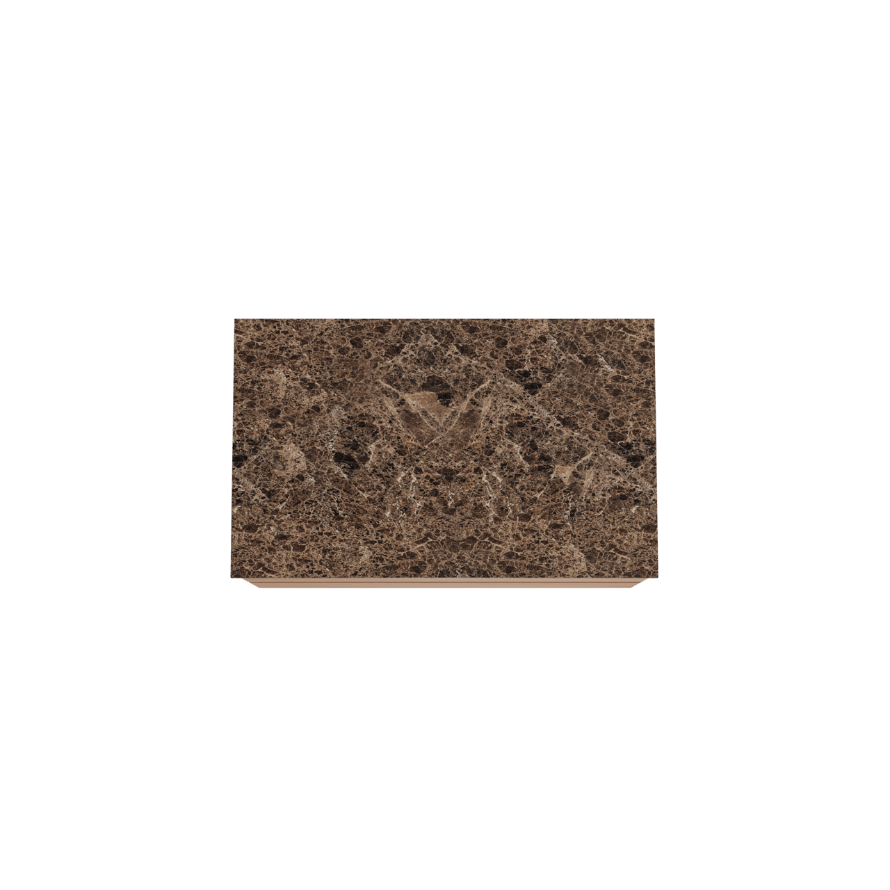 Balmani Mitra zwevend badmeubel 90 x 55 cm teakhout met Stretto enkel wastafelblad in marmer dark emperador