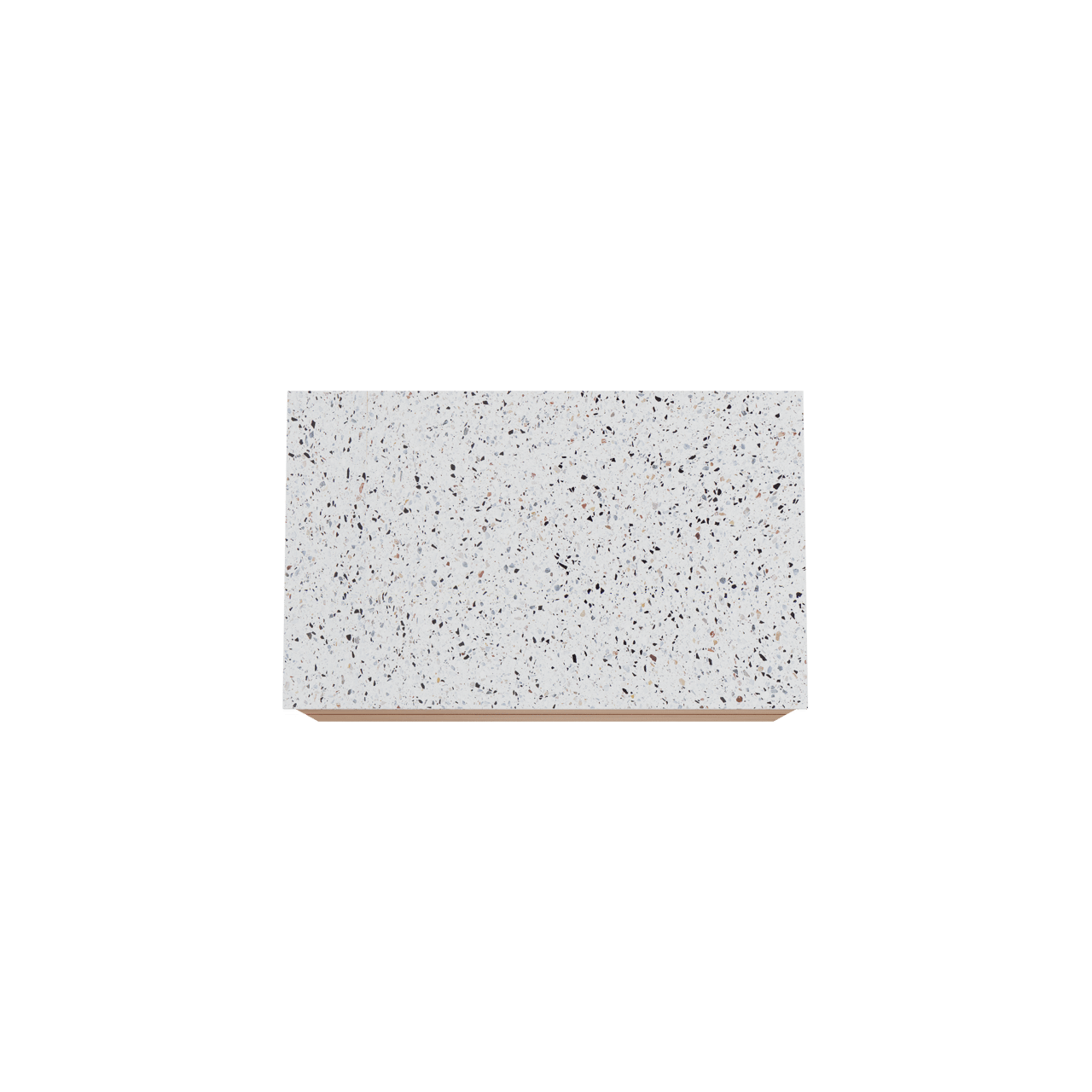 Balmani Mitra meuble salle de bains suspendu 90 x 55 cm teck avec Stretto tablette simple en blanc/noir mat terrazzo