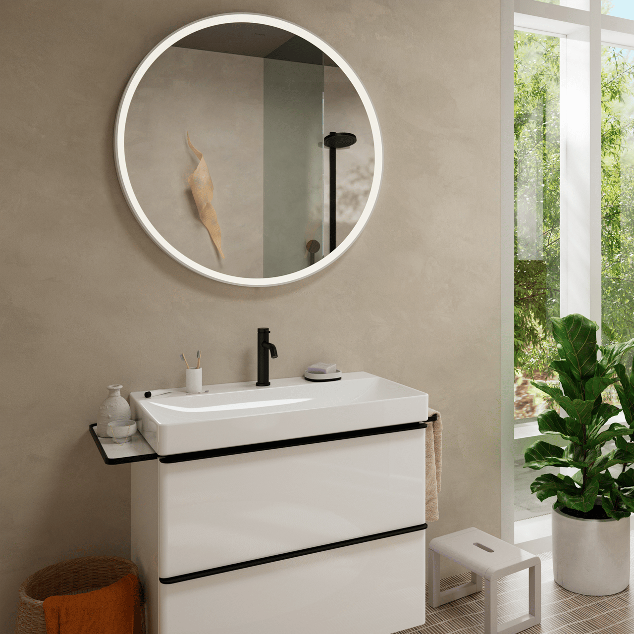 Hansgrohe Tecturis 110 Coolstart standaard wastafelkraan Mat Zwart