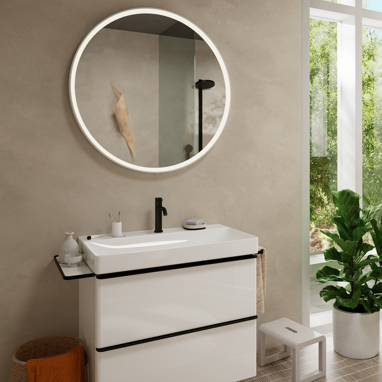 Hansgrohe Tecturis 110 Coolstart standaard wastafelkraan Mat Zwart