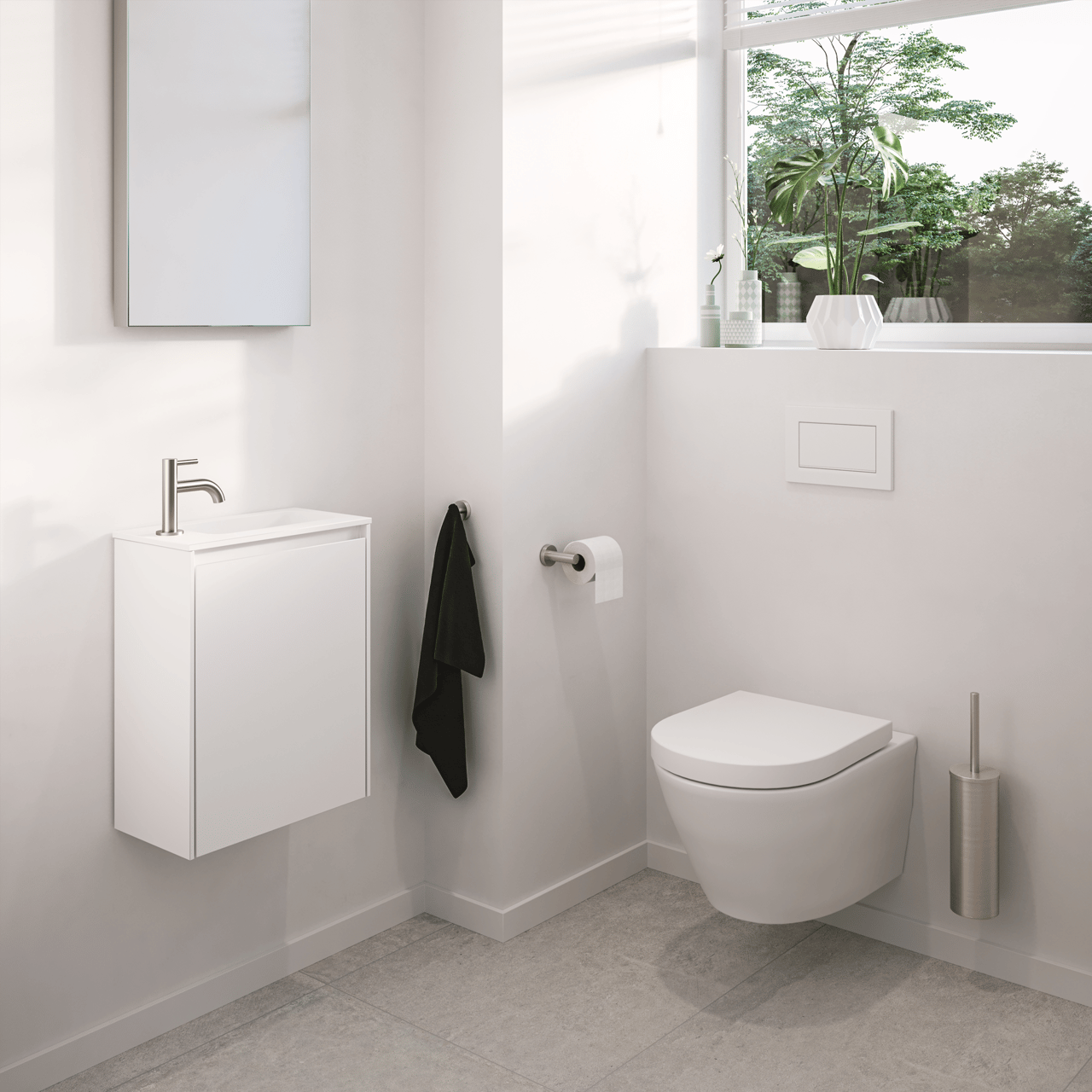 Sigma10 Betätigungsplatte: Ein-Tasten-Bedienung Weiß Glänzend, für UP320 oder UP720 Spülkasten