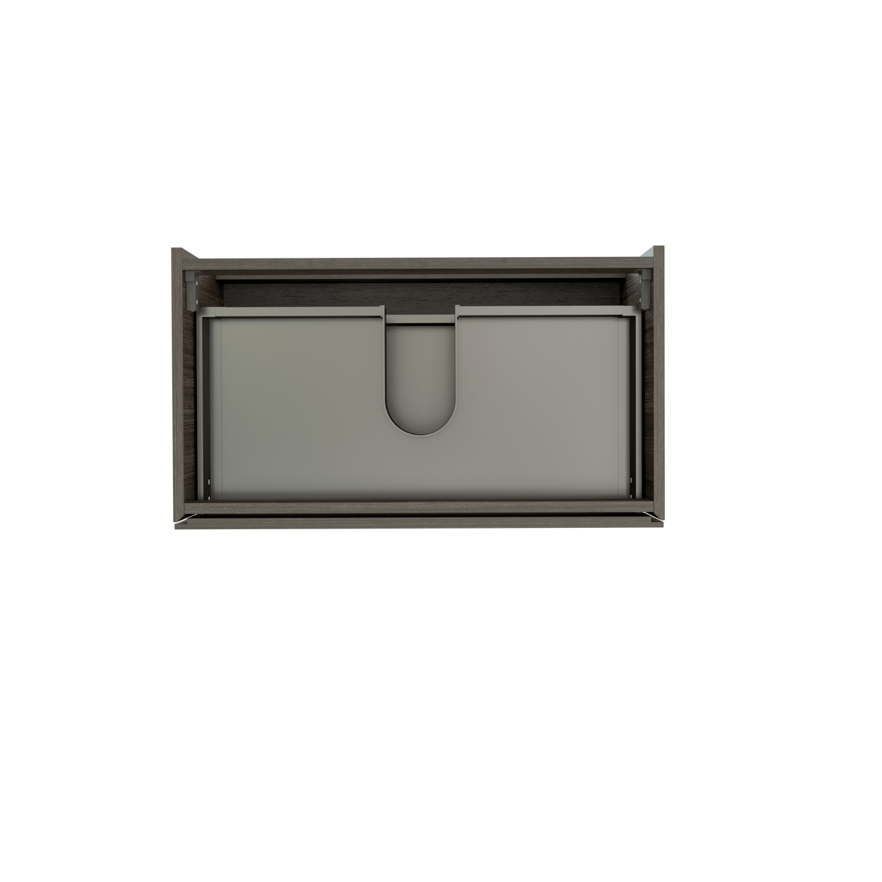 Storke Edge meuble sous-lavabo suspendu 80 x 46 cm chêne foncé 2 tiroirs