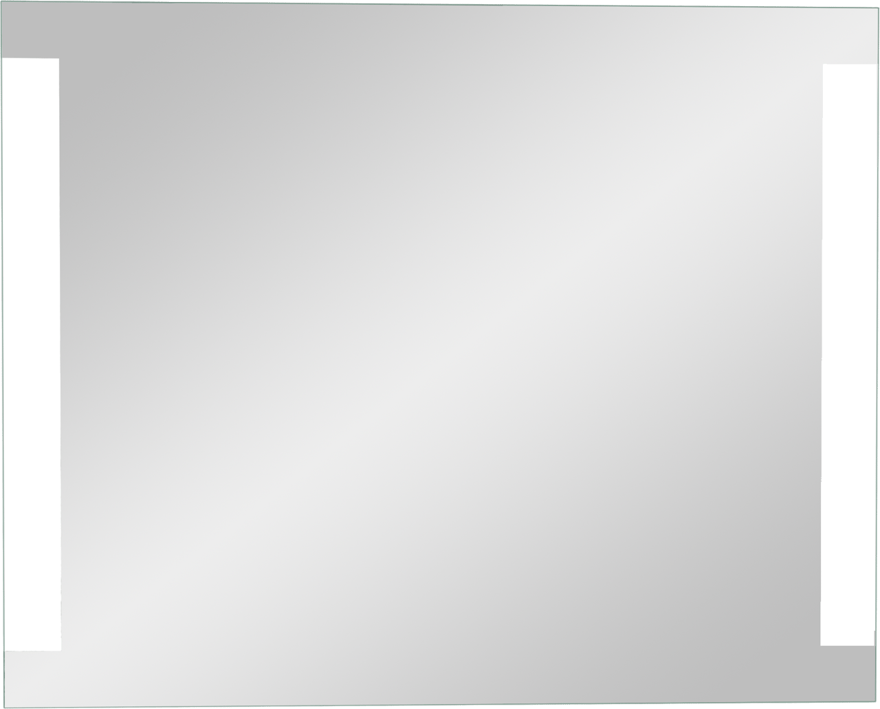 Linie Lunar rechthoekig badkamerspiegel 100 x 80 cm met spiegelverlichting